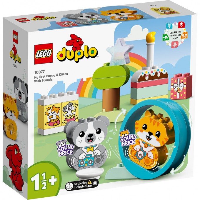 Конструктор детский LEGO DUPLO МОЙ ПЕРВЫЙ ЩЕНОК И КОТЕНОК СО ЗВУКАМИ 10977 Конструктор детский LEGO DUPLO МОЙ ПЕРВЫЙ ЩЕНОК И КОТЕНОК СО ЗВУКАМИ 10977