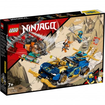 Конструктор детский LEGO NINJAGO ГОНОЧНЫЙ АВТОМОБИЛЬ ЭВО ДЖЕЯ И НИИ
