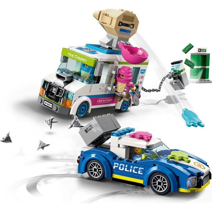 Конструктор LEGO CITY "ПОГОНЯ ПОЛИЦИИ ЗА ГРУЗОВИКОМ С МОРОЖЕНЫМ" City 60314 3720003