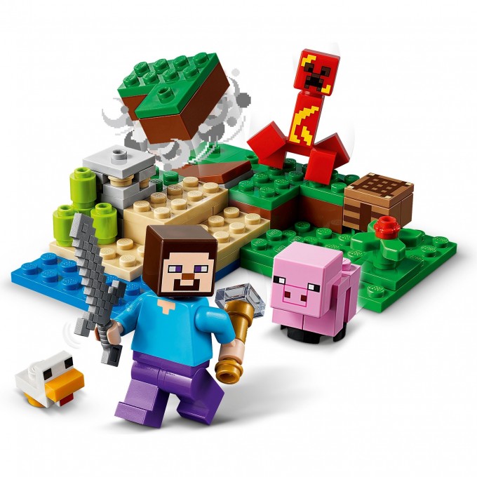 Конструктор LEGO MINECRAFT "ЗАСАДА КРИПЕРА" Minecraft 21177 3722193