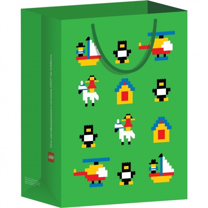 Пакет подарочный LEGO, зеленый 21,5*16,5 (xs) BagXS_green 1525741 Пакет подарочный LEGO, зеленый 21,5*16,5 (xs) BagXS_green 1525741